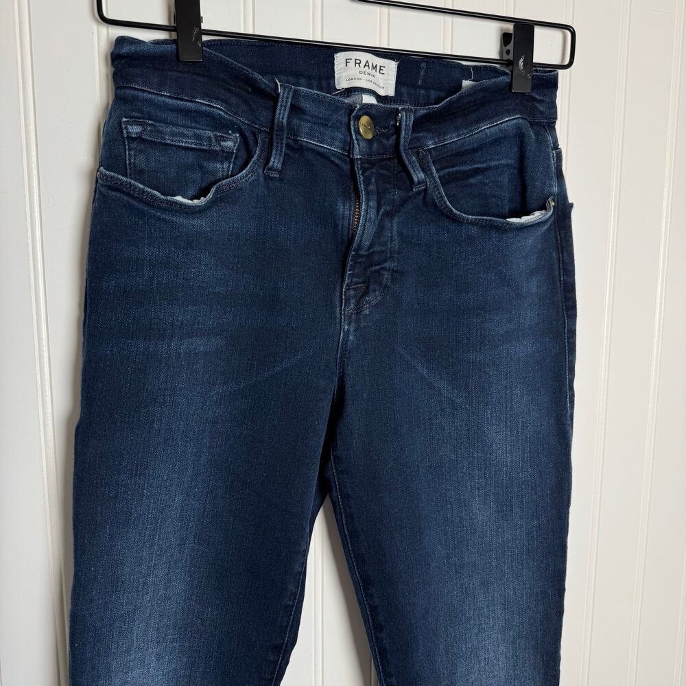 Frame Denim Le Skinny De Jeanne Dark Wash Blue Denim Jeans Women’s Size 28 - Picture 8 of 11